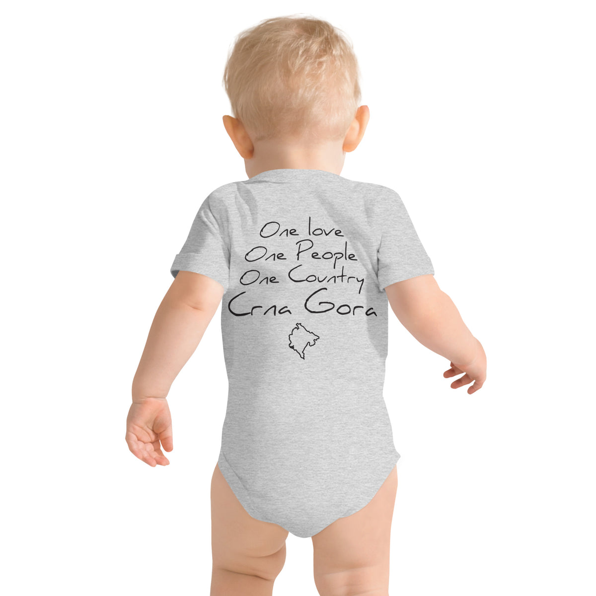 One love Crna Gora Baby short sleeve one piece