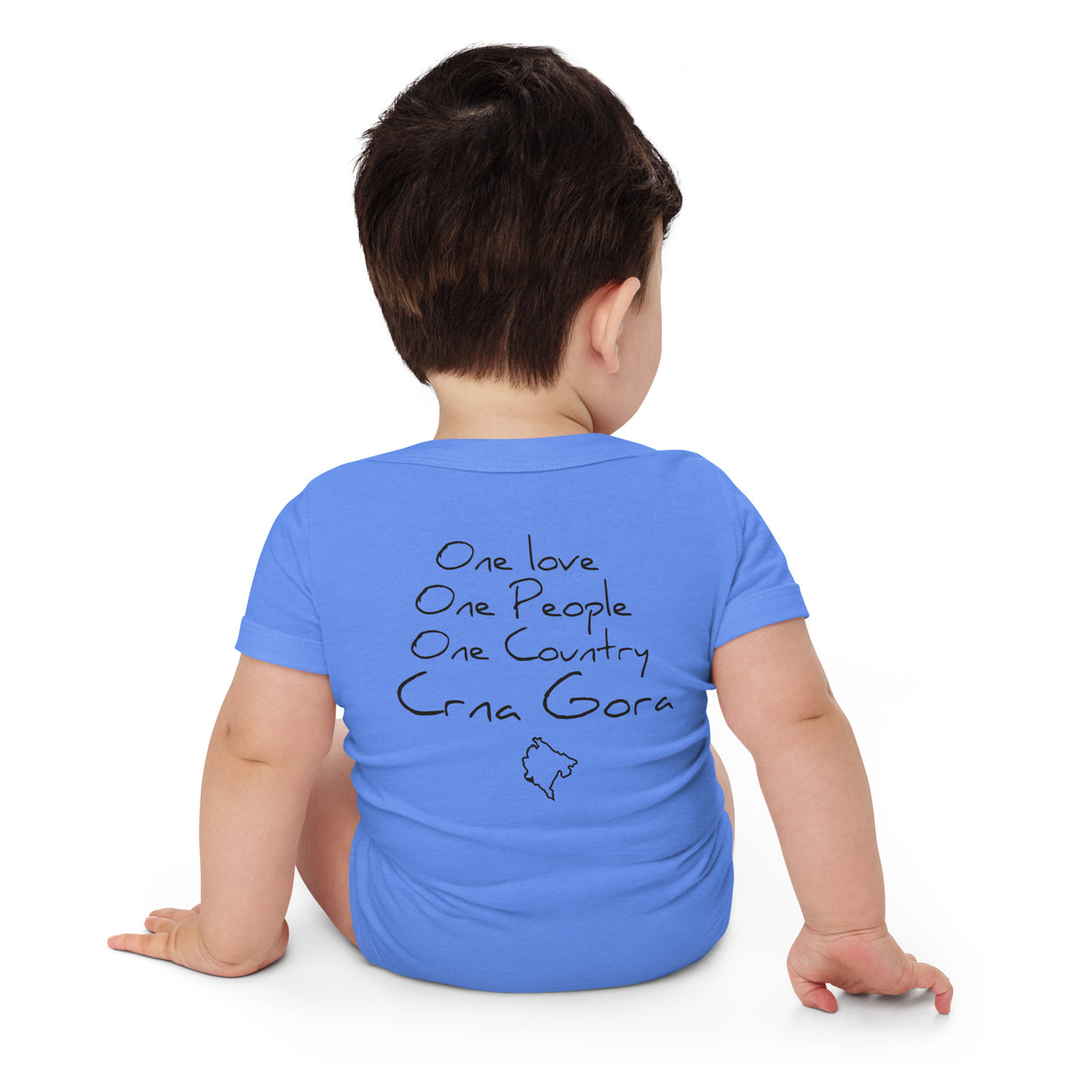 One love Crna Gora Baby short sleeve one piece