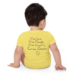 One love Crna Gora Baby short sleeve one piece