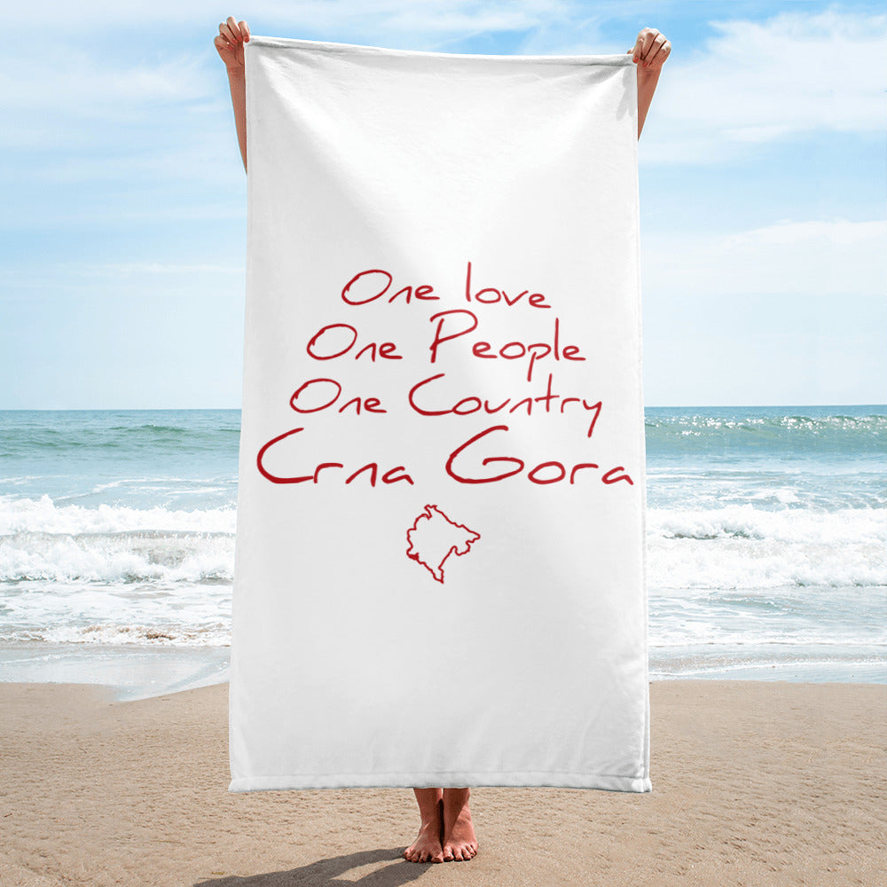 One Love Crna Gora Towel