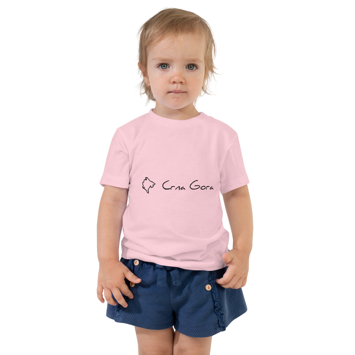 One love Crna Gora Toddler Short Sleeve Tee