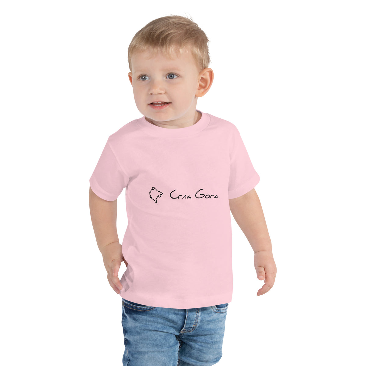 One love Crna Gora Toddler Short Sleeve Tee