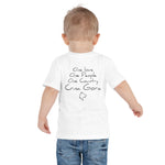 One love Crna Gora Toddler Short Sleeve Tee