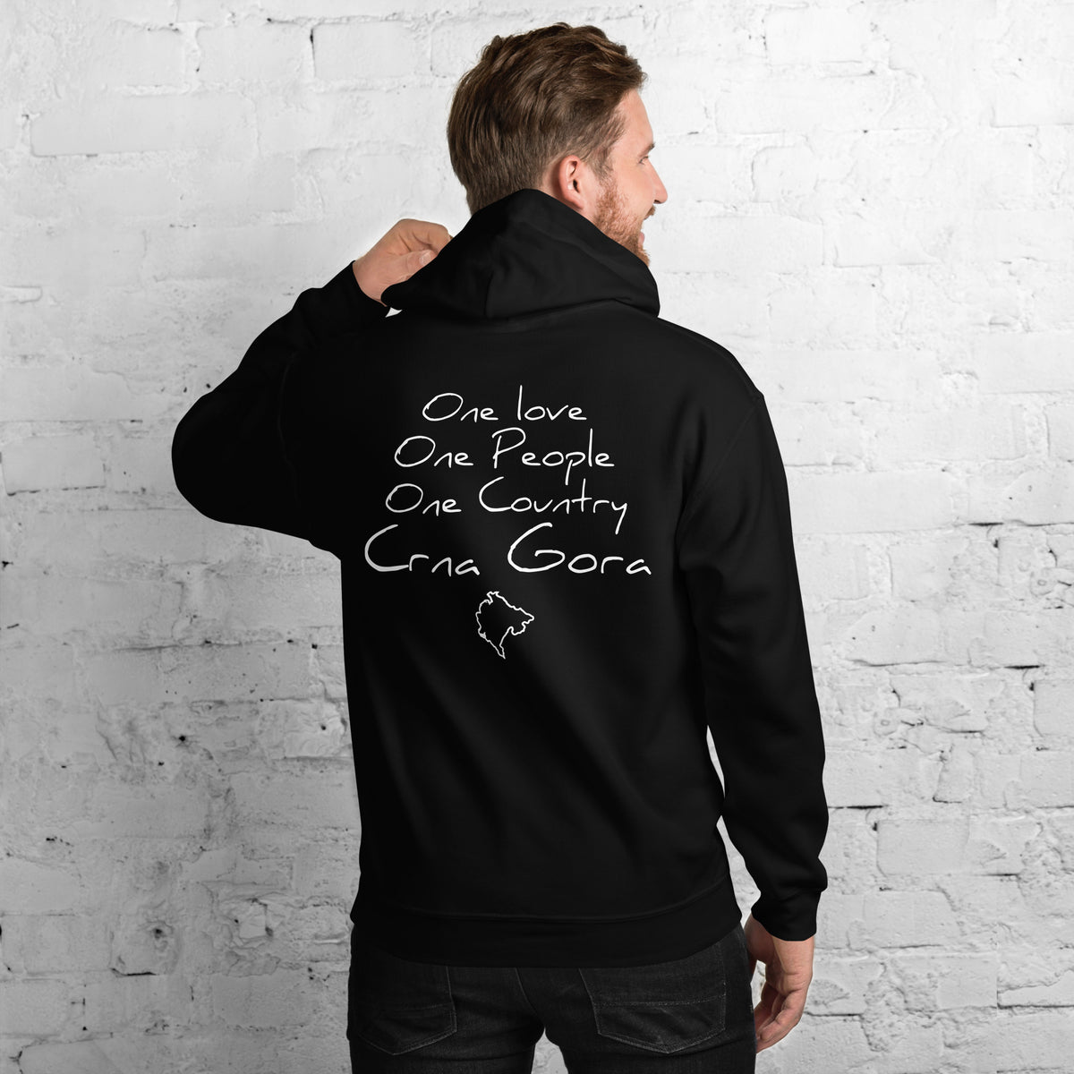 One love Crna Gora Hoodie