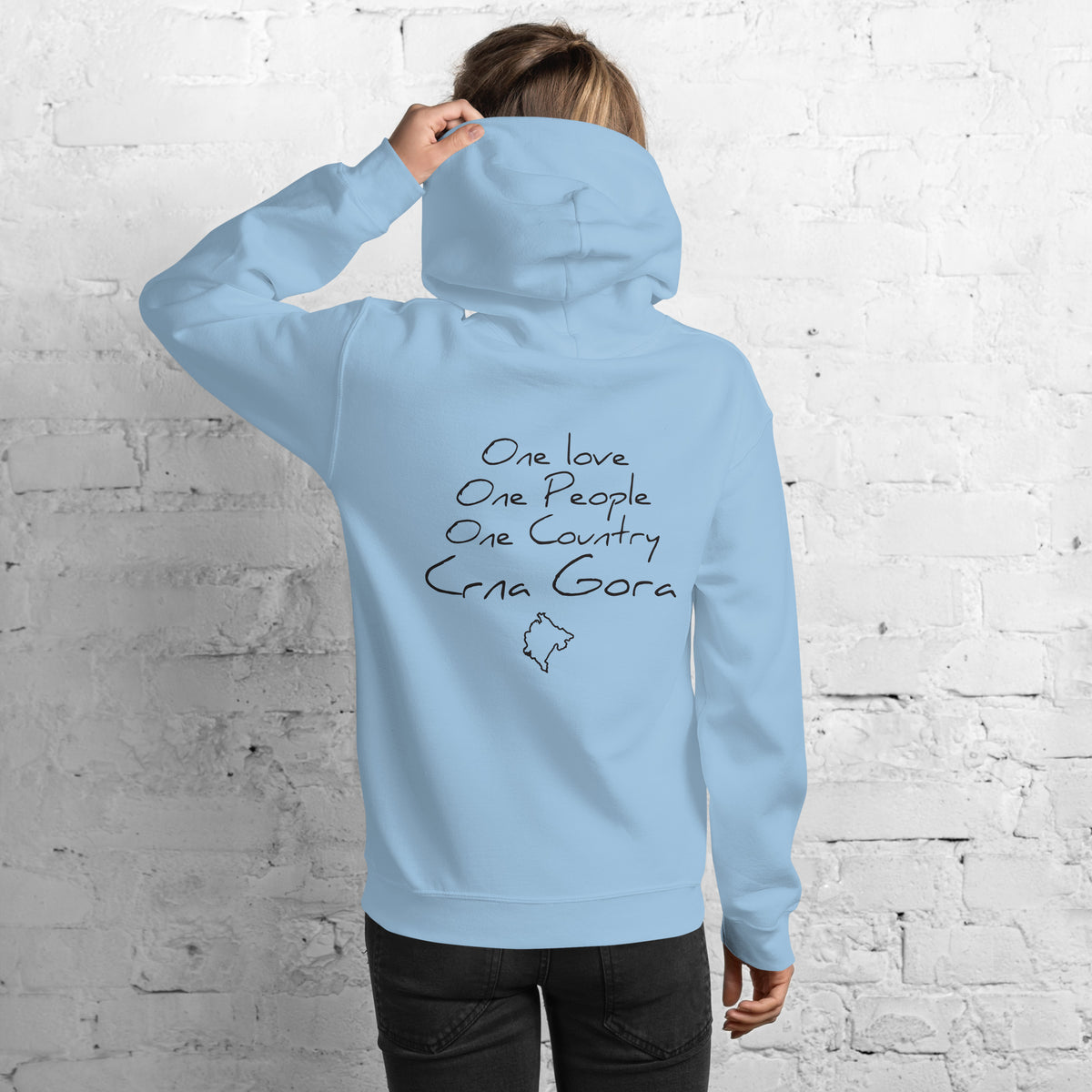 One love Crna Gora Hoodie