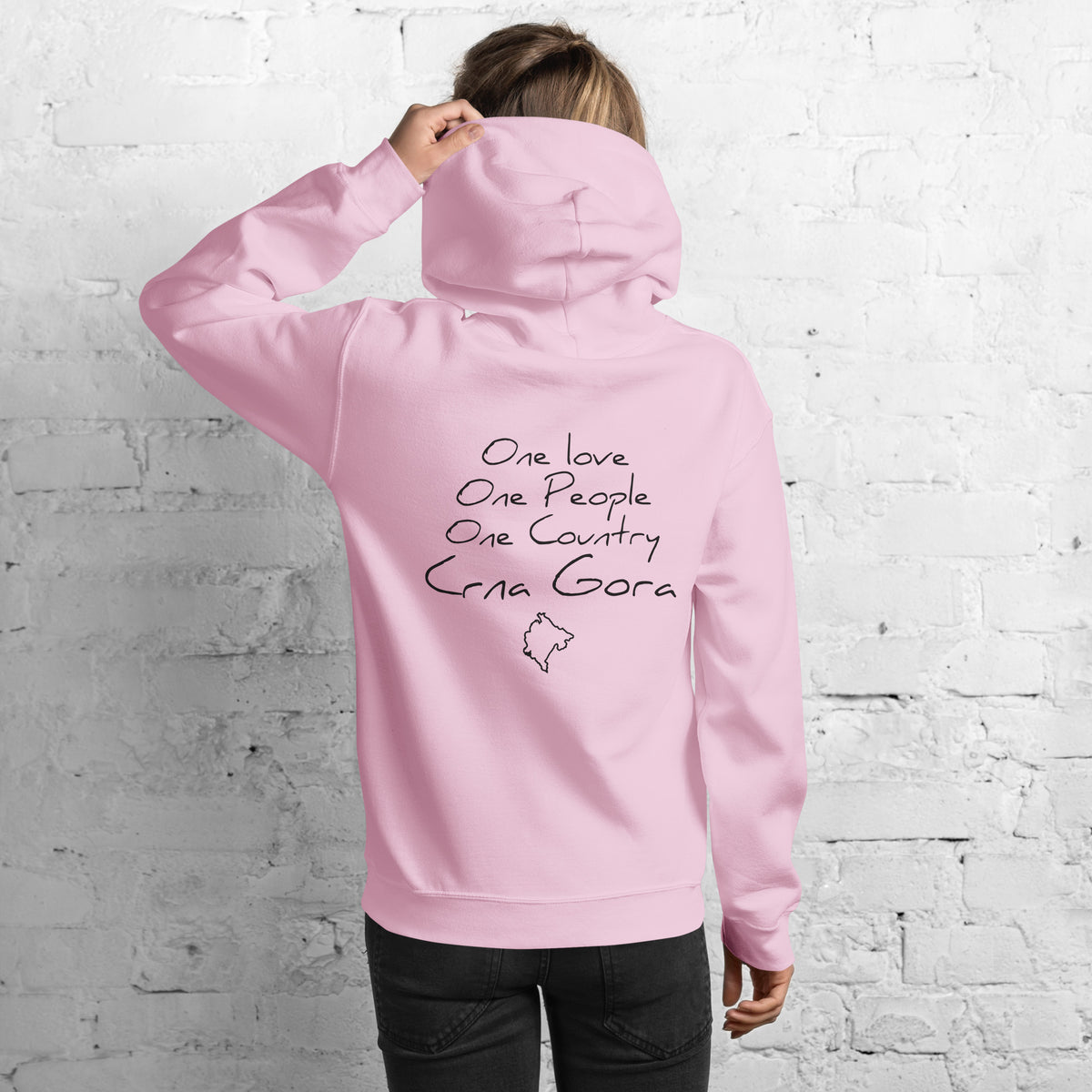 One love Crna Gora Hoodie