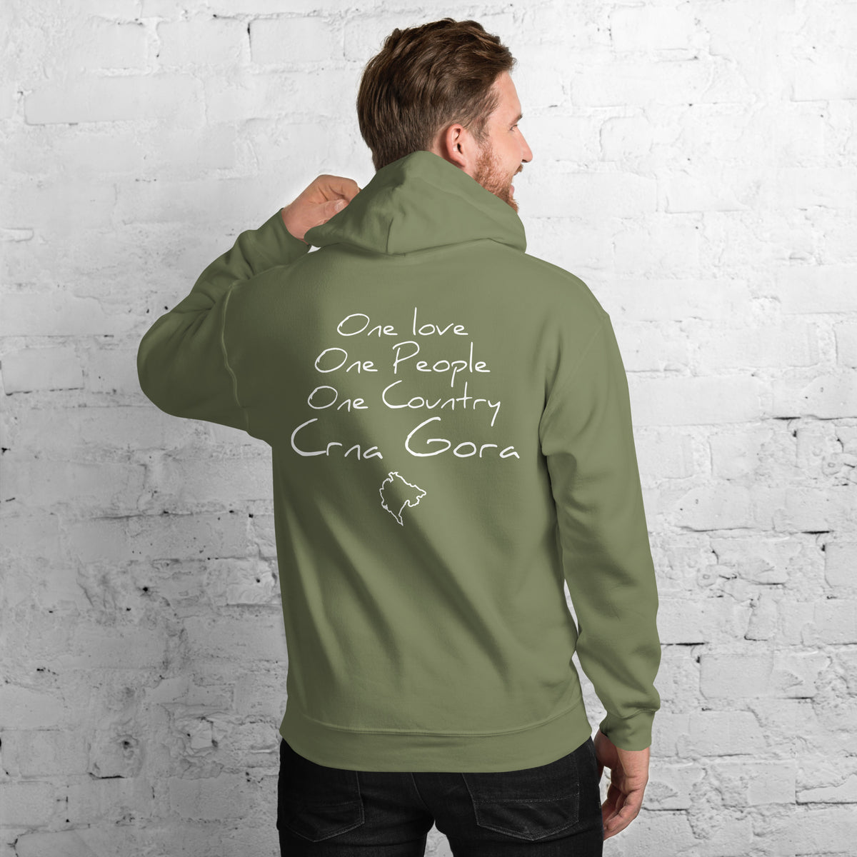 One love Crna Gora Hoodie