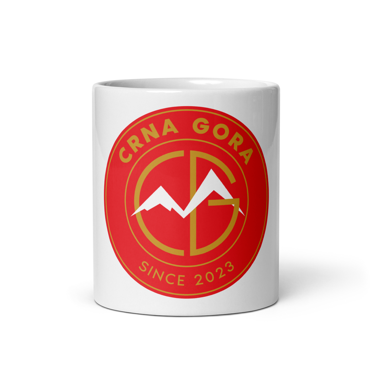 White/Red CG glossy mug