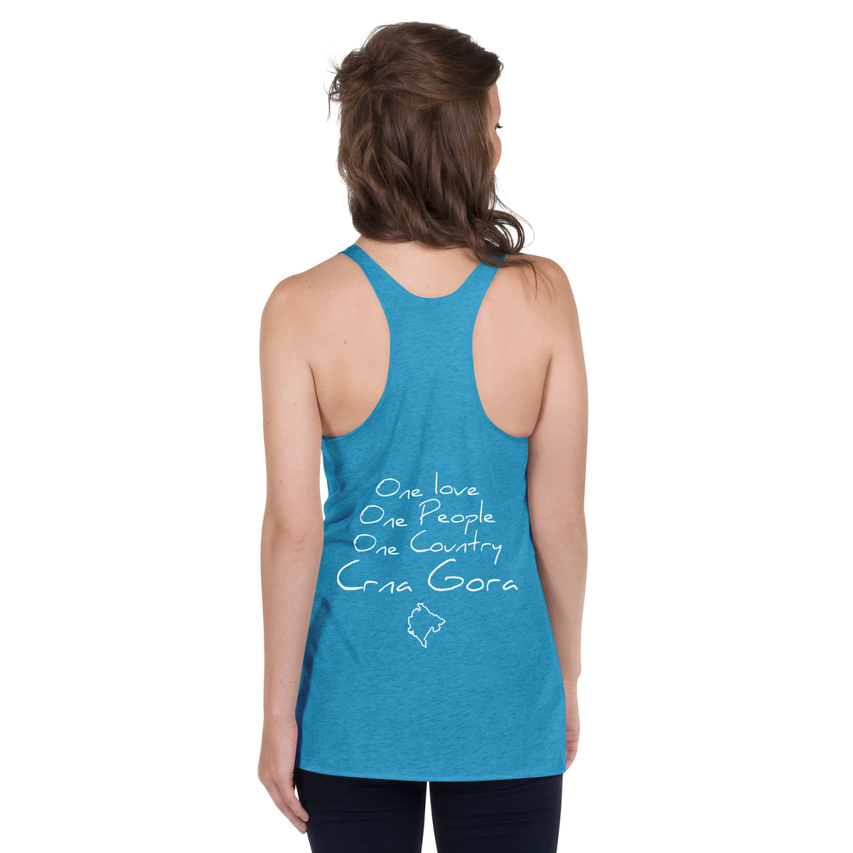 One love Crna Gora Women's Racerback Tank